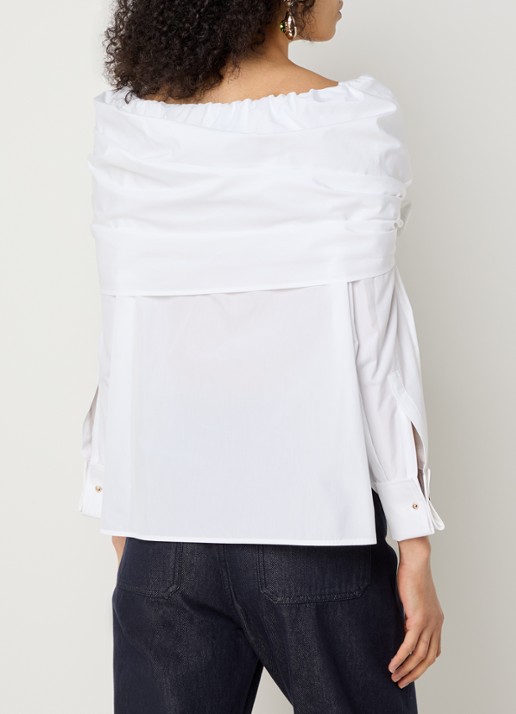 MaxMara Off-shoulder tuniek met strik detail - achterkant wit