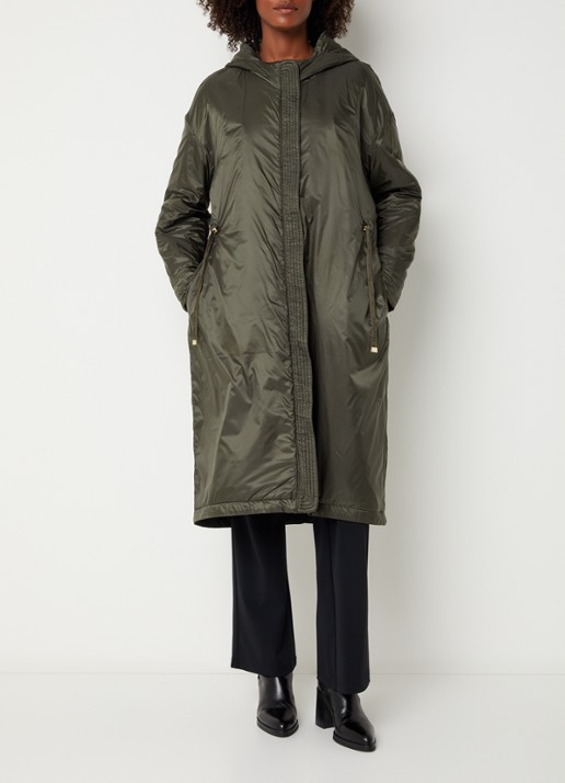 MaxMara Parka met steekzakken - voorkant 3 khaki