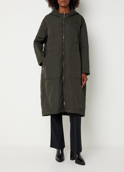 MaxMara Parka met steekzakken - voorkant 4 khaki