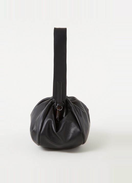 MaxMara Pasticcino clutch van leer - detail 3 zwart