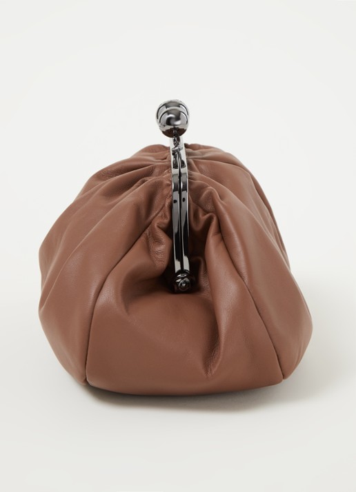 MaxMara Pasticcino clutch van leer - detail 4 bruin