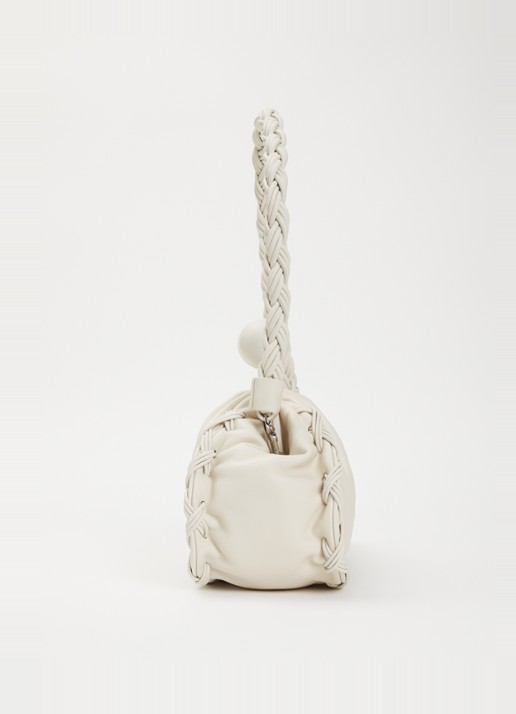MaxMara Pasticcino schoudertas van leer met afneembare schouderriem - detail 4 ivoor