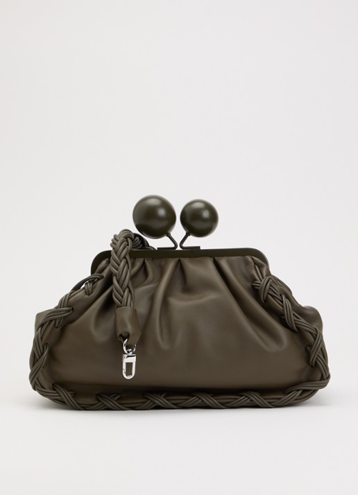 MaxMara Pasticcino schoudertas van leer met afneembare schouderriem