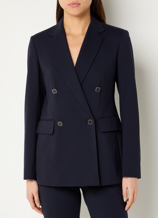 MaxMara Riviera double-breasted blazer van jersey met klepzakken