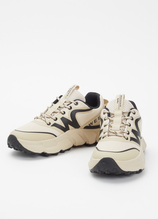 MaxMara Sneaker van mesh met logo - detail 3 beige
