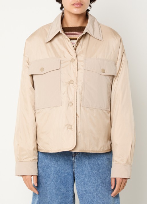MaxMara Sughero reversible gewatteerd jack met waterafstotende coating