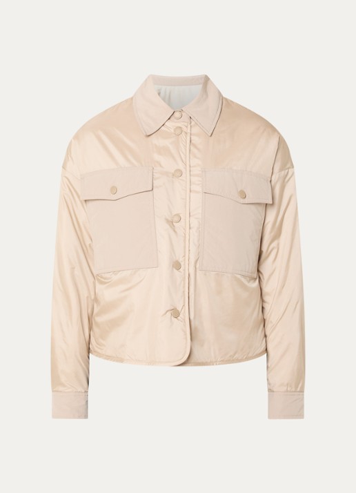 MaxMara Sughero reversible gewatteerd jack met waterafstotende coating - voorkant 2 zand
