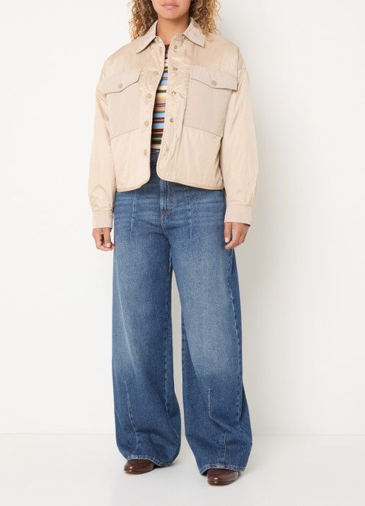 MaxMara Sughero reversible gewatteerd jack met waterafstotende coating - voorkant 3 zand