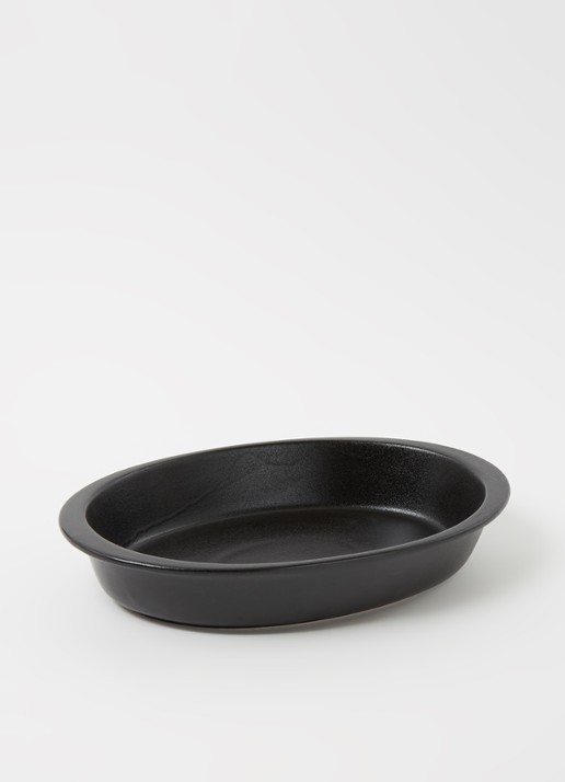 Maxwell & Williams Caviar Black ovenschaal 35 cm  - voorkant 3 zwart