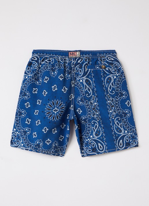 MC2 Saint Barth Caprese zwembroek met paisley dessin - voorkant 3 donkerblauw