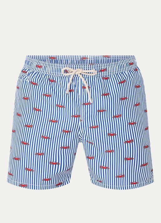 MC2 Saint Barth Lighting zwemshorts met print - voorkant 3 blauw