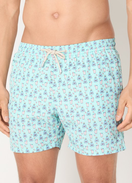 MC2 Saint Barth Lighting zwemshorts met print - detail 4 beige