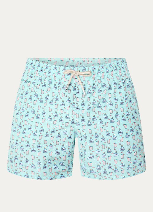 MC2 Saint Barth Lighting zwemshorts met print - voorkant 2 beige