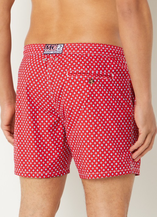 MC2 Saint Barth Lighting zwemshorts met print - achterkant rood