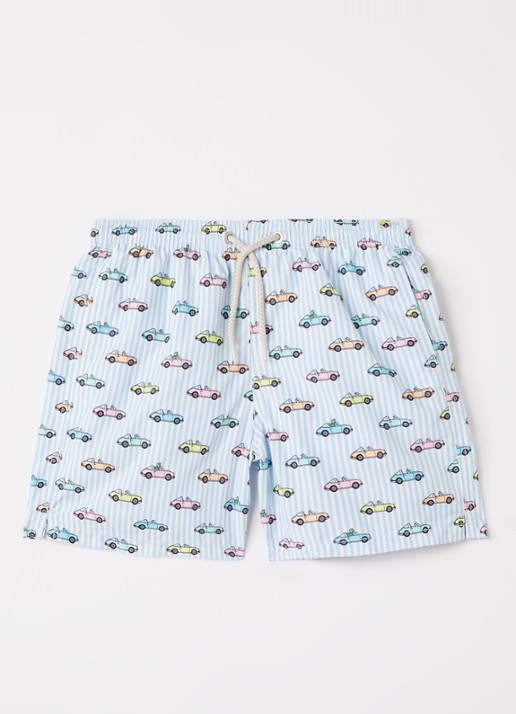 MC2 Saint Barth Lighting zwemshorts met print - voorkant lichtblauw