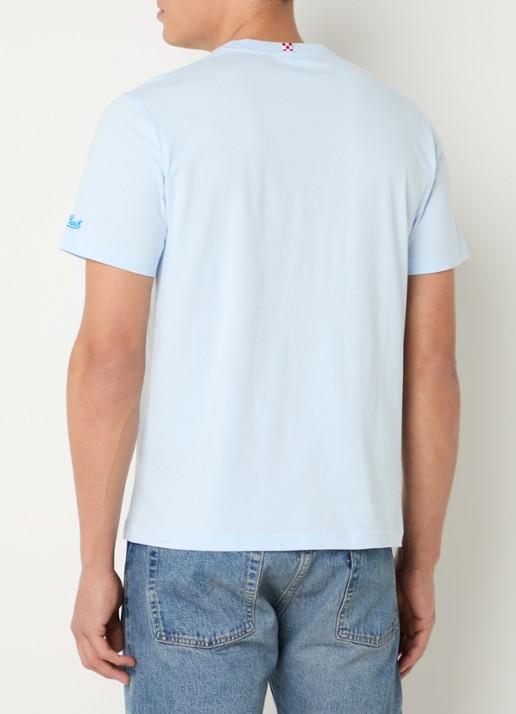 MC2 Saint Barth Padel T-shirt met print - achterkant 4 lichtblauw