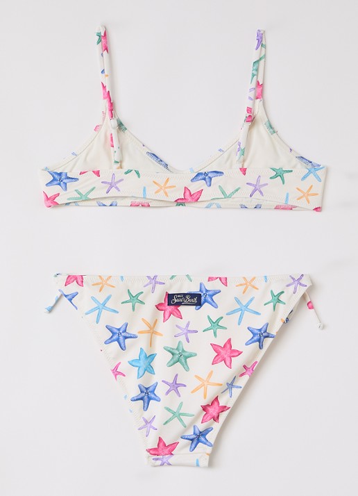 MC2 Saint Barth Paloma bikiniset met print - voorkant 2 gebroken wit