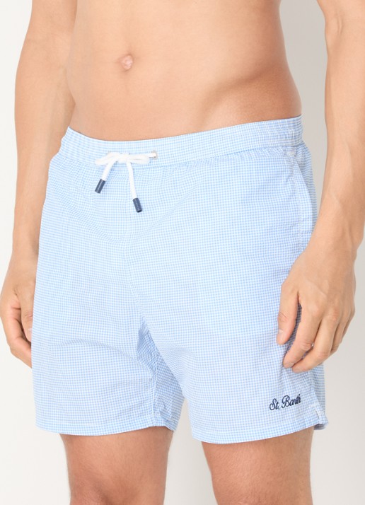 MC2 Saint Barth Patmos zwemshorts met print - detail blauw