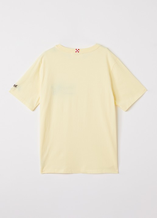 MC2 Saint Barth Portofino T-shirt met borduring - voorkant 2 lichtgeel