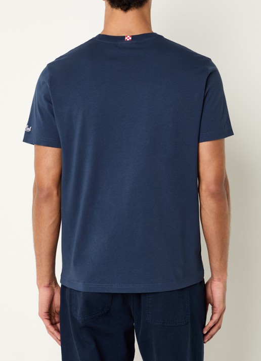 MC2 Saint Barth T-shirt met borduring - achterkant blauw