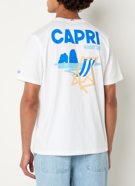 MC2 Saint Barth T-shirt met front- en backprint - detail wit