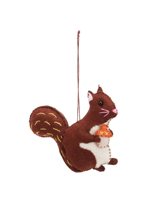 Meander Eekhoorn met eikel kersthanger 10 cm