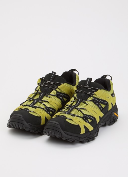 Merrell Moab 2 Siren x Gramicci sneaker met suède details - detail citroengeel