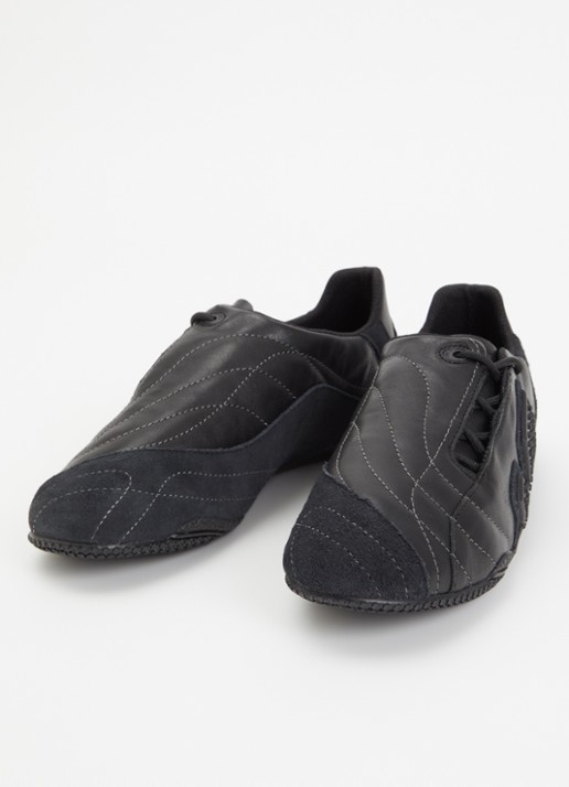 Merrell Relay Web SE sneaker van leer met details van suède - detail 2 zwart