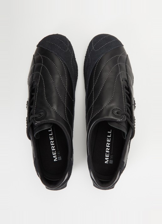 Merrell Relay Web SE sneaker van leer met details van suède - detail 3 zwart