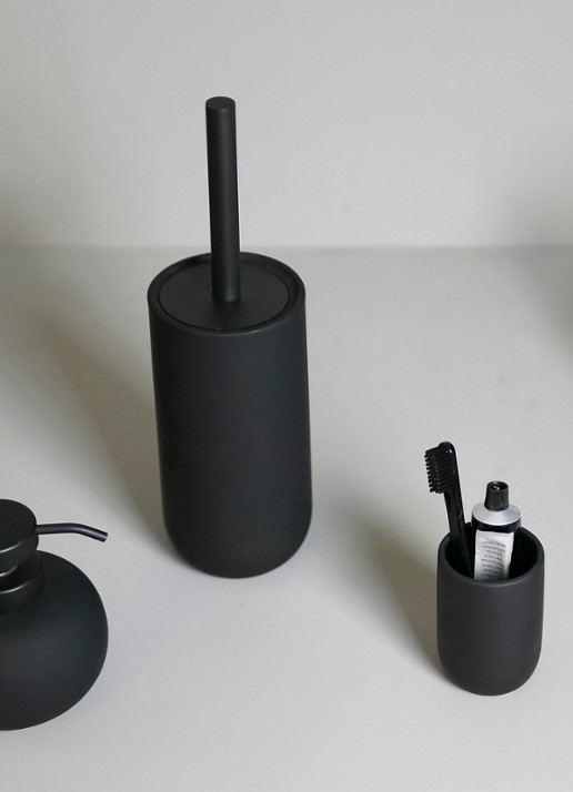 Mette Ditmer Lotus toiletborstel met houder - detail 3 zwart