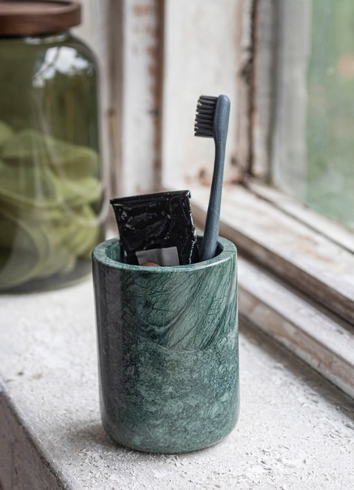 Mette Ditmer Marble tandenborstelhouder - achterkant groen