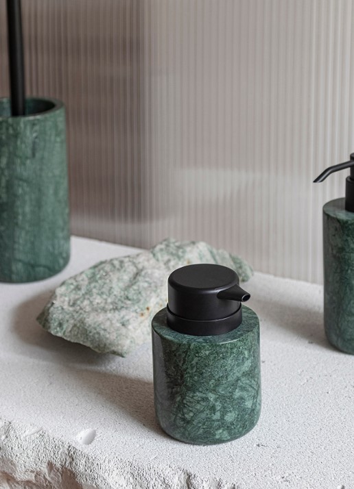 Mette Ditmer Marble zeepdispenser - voorkant 2 groen