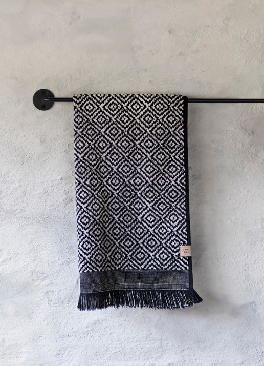 Mette Ditmer Morocco gastendoek set van 2 - voorkant 2 zwart