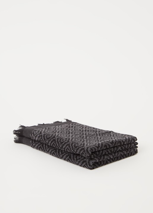 Mette Ditmer Morocco gastendoek set van 2 - voorkant 2 donkergrijs