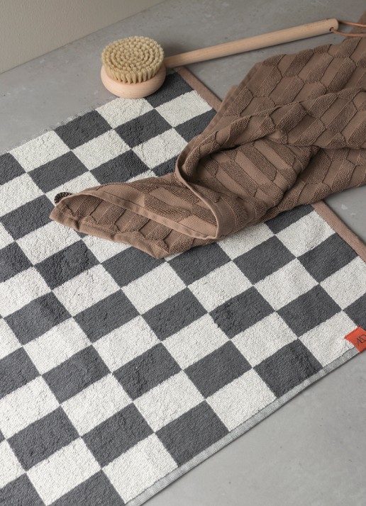 Mette Ditmer Retro badmat - 550 gr/m2 - 80 x 50 cm - detail antraciet