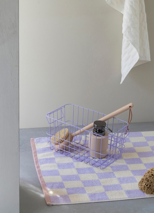 Mette Ditmer Retro badmat - 550 gr/m2 - 80 x 50 cm - voorkant 2 lila