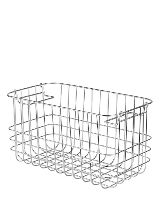 Mette Ditmer Store-It opbergmand 31 x 16 cm - voorkant zilver
