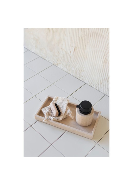 Mette Ditmer Zeepdispenser low van marmer - detail zand