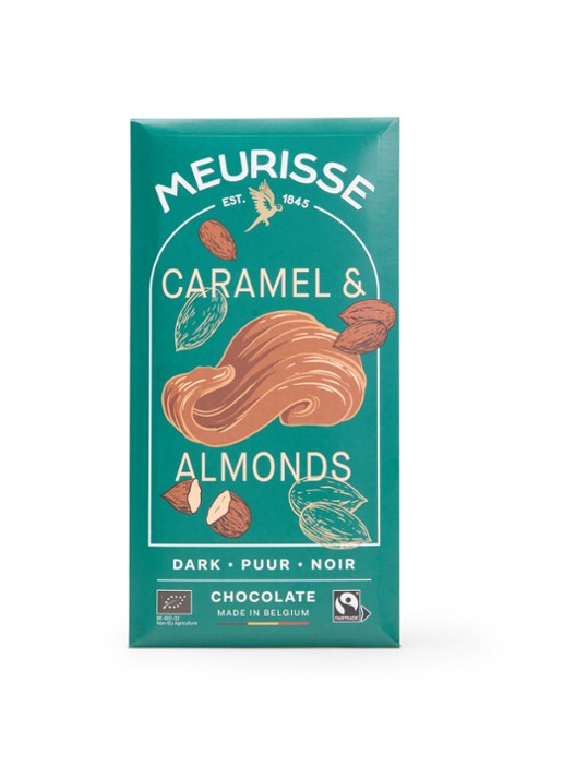 Meurisse Caramel and Almonds pure chocoladereep 100 gram