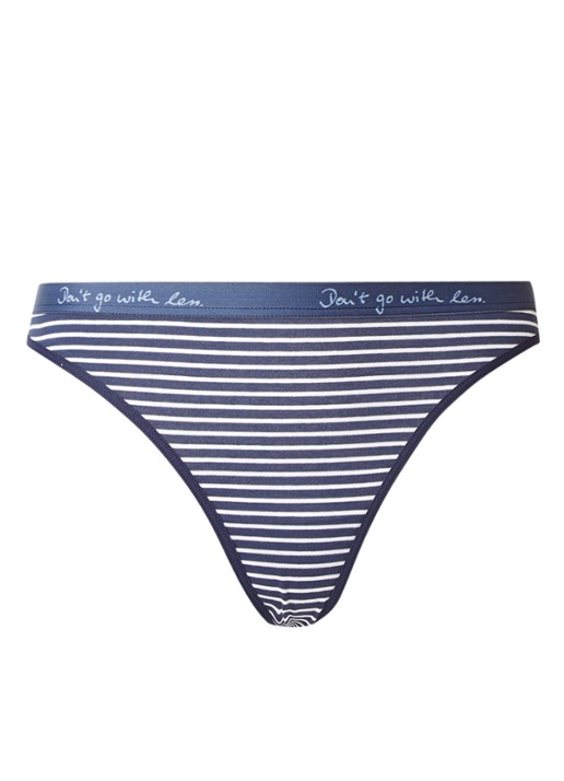 Mey Co string met streepdessin - voorkant blauw