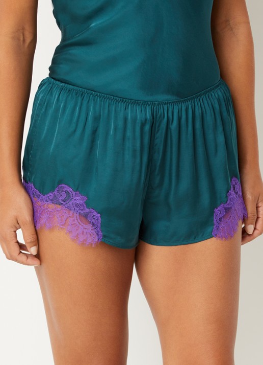 Mey French Knicker loose fit korte pyjamabroek - voorkant 4 groen