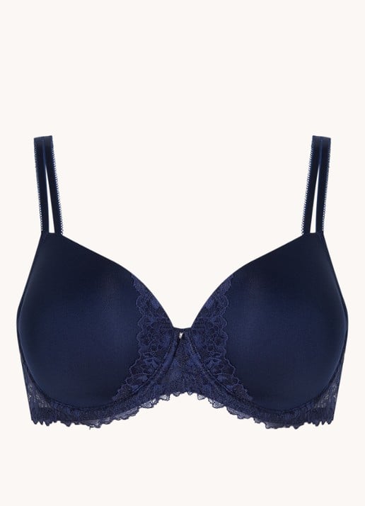 Mey Luxurious voorgevormde bh met beugel en kant - voorkant 4 donkerblauw