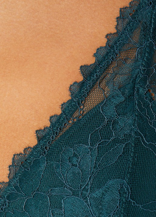 Mey Plunge bh met overlay van mesh - detail 5 groen