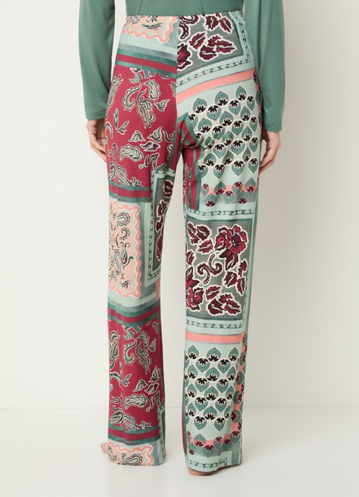 Mey Pyjamabroek met print - achterkant 4 zeegroen