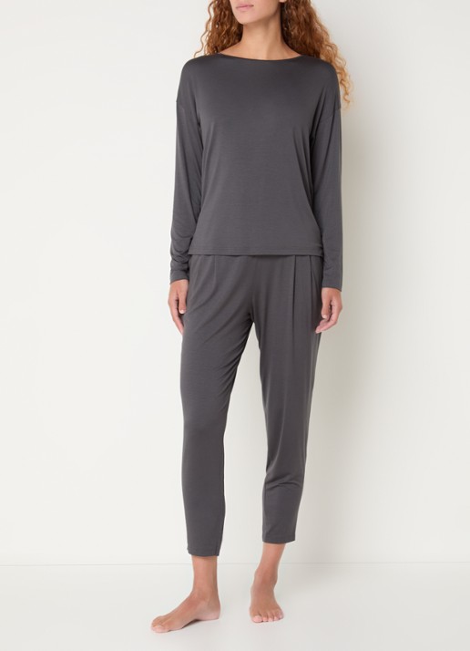 Mey Pyjamatop met ronde hals - voorkant 3 middengrijs