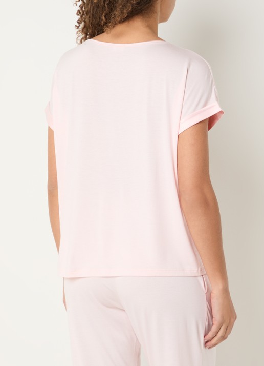 Mey Pyjamatop met ronde hals - achterkant roze
