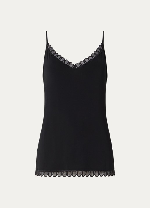 Mey Singlet van satijn met kant