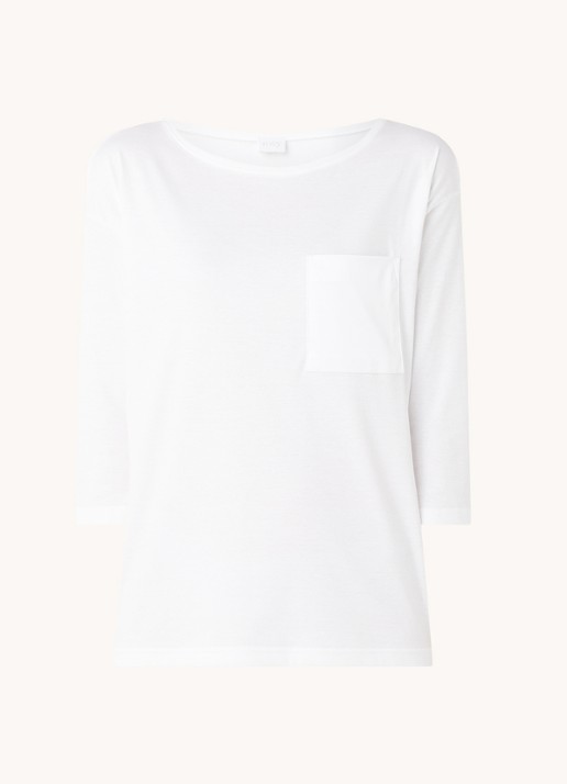 Mey Sleepsation pyjamatop met driekwart mouw - voorkant 2 wit