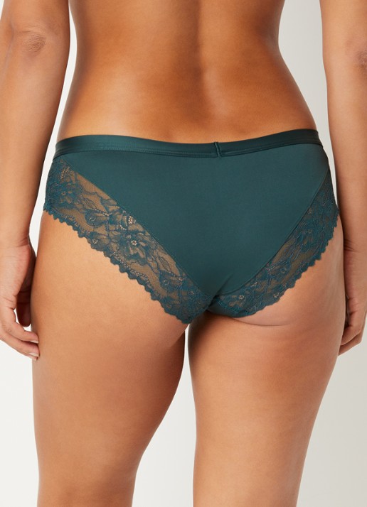 Mey Slip met kant - achterkant groen