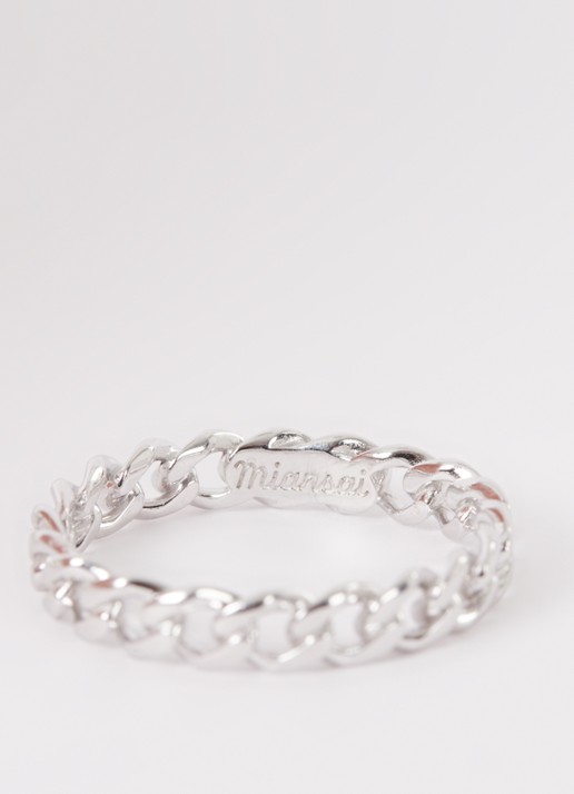 Miansai Cuban Link ring van zilver  - detail 3 zilver